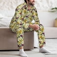 thumbnail image 7 of Daiia Lilies Flowers for Men's Long-Sleeved Pajama Set – Soft & Comfortable Sleepwear Button-Up Pajamas Cozy Lounge Wear-X-Large, 7 of 7