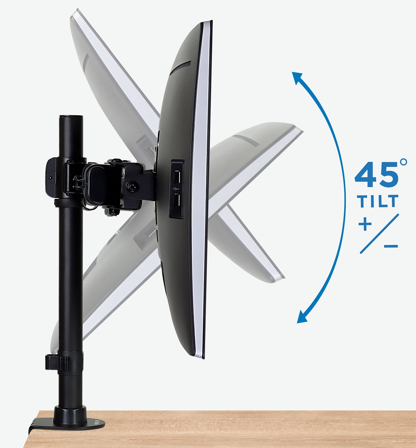Mount-It! Dual Monitor Desk Mount | Fits 17-27 Inch Screens | Height Adjustable