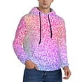thumbnail image 2 of Naloa Colorful Glitters Men's Casual Hooded Collar Drawstring Hoodies Pullover Sweatshirts Casual Long Sleeve Shirts-3X-Large, 2 of 7