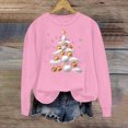thumbnail image 2 of Cmfcve Women's Cute Xmas Sweatshirt Plus Size Christmas Tree Print Pullover Long Sleeve Crew Neck Holiday Base Apparel, 2 of 5