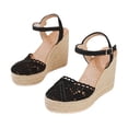 thumbnail image 4 of YLYL Espadrilles Sandals for Women Closed Toe Platform Wedge Heel Ankle Strap Dressy Casual Summer Shoes, 4 of 7