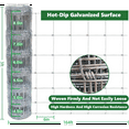 thumbnail image 3 of Farm Fence 3ft x 164ft, 13Gauge Heavy Zinc Coating Cattle Fence,Galvanized Field Wire Fencing Deer Fence,Goat Fence,Hog Wire Fencing for Yard Livestock & Animals Protection, 3 of 11