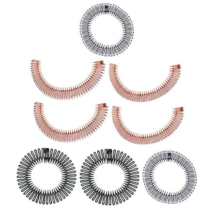 GOOHOCHY 8PCS Plastic Stretch Hair Combs Flexible Teeth Headband Wig Accessories Hair Extension Tools