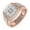 Pink, variant on 1/2 Carat Men's Diamond Wedding Band Ring in 14K Yellow Gold (Ring Size 14) (SI1-SI2 Clarity)