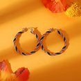thumbnail image 4 of SUSHANG Large Hoop Earrings Personality Big Circle Earrings Contrast Color Hoop Stud Earrings Halloween Earrings, 4 of 9