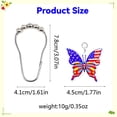thumbnail image 5 of 12Pcs Patriotic Shower Curtain Hooks, 4th of July Independence Day Acrylic Curtain Hangers,  Decorative Flag Pattern Hooks for Bathroom Bedroom Living Room Home Decoration, 5 of 6