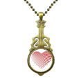 thumbnail image 1 of Collier de la Saint-Valentin à Pois Rouges, Pendentif Guitare Antique, 1 of 3