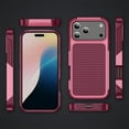 thumbnail image 7 of Allytechgroup Shockproof Case Designed for iPhone 17 Pro, Military Grade Drop Protection, Rugged PC + Soft TPU Full Body Protective [Anti-Fingerprint & Anti-Stain] Phone Cover Case, Rose, 7 of 7