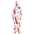 thumbnail image 3 of Soft Big Kids Onesie Pajamas Cozy Loose-Fit Jumpsuits for kids with Pockets for Christmas Lounge & Play Christmas Socks and Gloves Pattern, 3 of 7