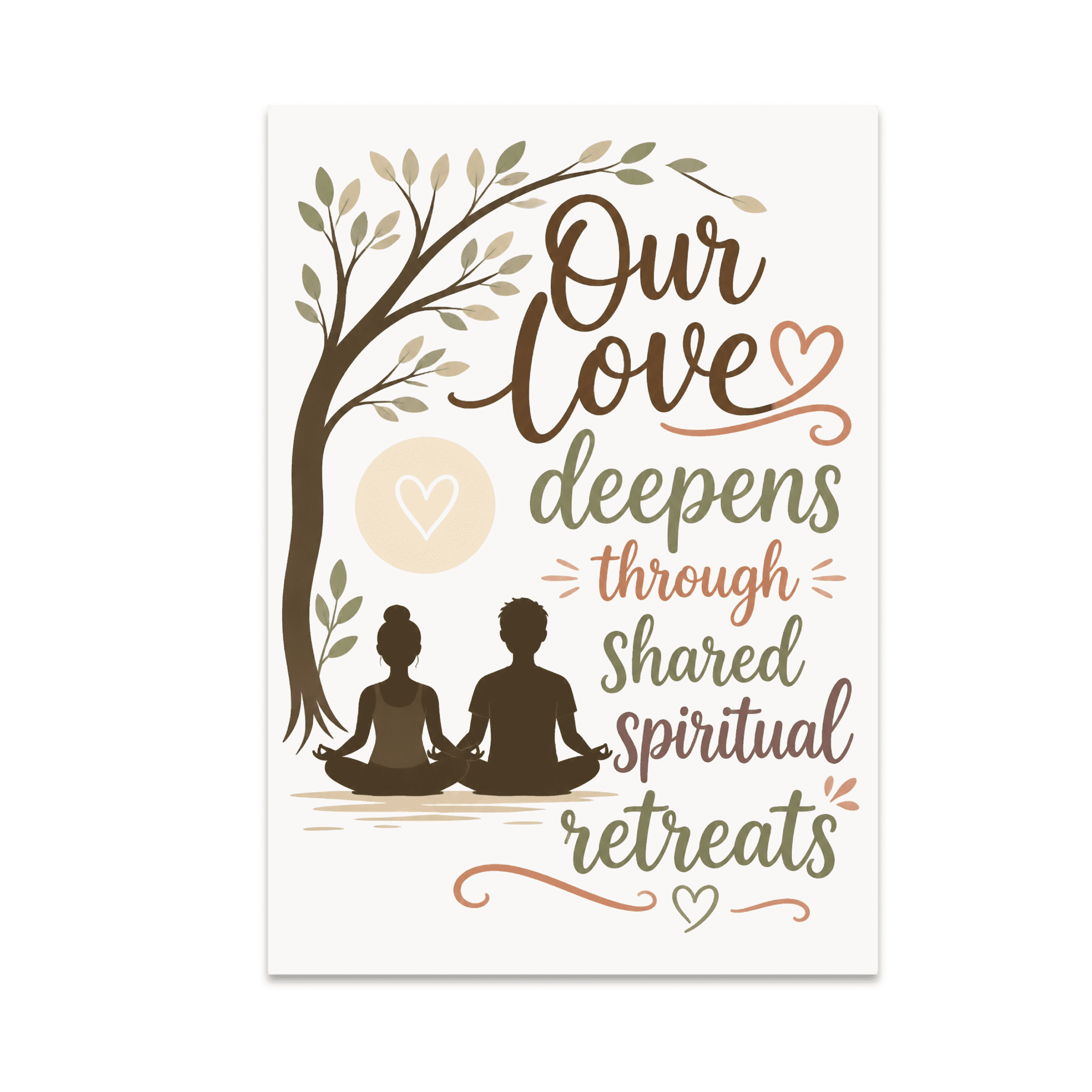 Intimate Meditation Art - Spiritual Retreats for Couples - 13x19 Poster Print