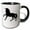 Black/White, variant on 3drose, Black Unicorn White Background Fantasy Symbol Sign Horse Pony, 15oz Mug