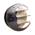 thumbnail image 4 of yotijay Shelves Wood Ornament Wall Hanging Decoration Moon Shape Wall Shelf for Black, 4 of 9