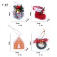 thumbnail image 2 of 4x 1:12 Scale Dollhouse Christmas Decoration Miniatures Dollhouse Accessories Traditional Dollhouse Mini Christmas Wreath, 2 of 10