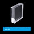thumbnail image 3 of Uxcell 4"x4"x1" Jewelry Display Riser Polished Acrylic Cube Display Stand Block Collection Showcase, Clear, 3 of 5