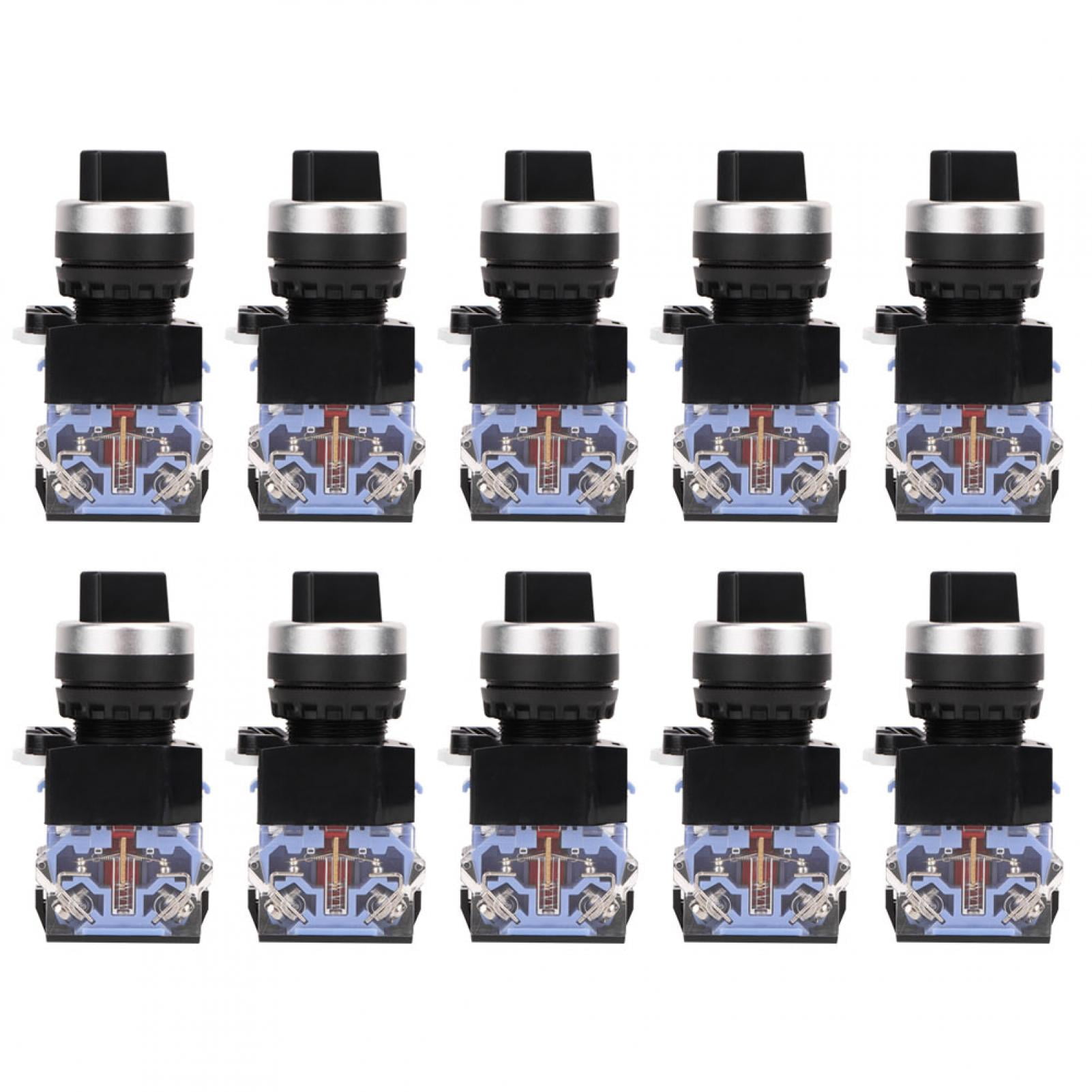 Rotating Switch Maintained Starter 10Pcs BEM3811X/21 Black 1 Open 1