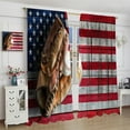 thumbnail image 4 of Baseball Curtains for Boys Bedroom,Vintage Wooden Panel American Flag Background Sports Theme Art for Kids Men,Blackout Rod Pocket Window Treatments Drapes for Teens Gym Playroom 52" W X 84" L, 4 of 6
