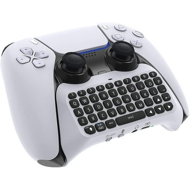 Wireless Keyboard for PS5 Controller, Bluetooth 3.0 Mini Chatpad Message Game Keyboard Keypad Built-in Speaker with 3.5mm Audio Jack for Messaging and Gaming Live Chat, for Playstation 5
