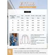 Eytino Womens Oversized Denim Jacket Casual Long Boyfriend Jean Jacket for Autumn Spring Green L Female