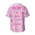 thumbnail image 4 of Goofa Best Mom ever Printed Men's Casual Short-sleeved Shirt,Lightweight Breathable Button-down,Summer Casual men's top,Versatile Fashion shirt-3X-Large, 4 of 7