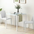 thumbnail image 2 of HOMCOM Table à Manger Moderne Carré pour 2 à 4 Personnes avec Dessus en Verre Trempé, 2 of 10