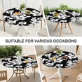 thumbnail image 7 of Pioneer Flower Floral Print Pattern Round Fitted Tablecloth with Elastic Edge,Dining Table Cover Waterproof,Outdoor Round Tablecloth for Camping,Dining,Indoor and Outdoor, 7 of 7