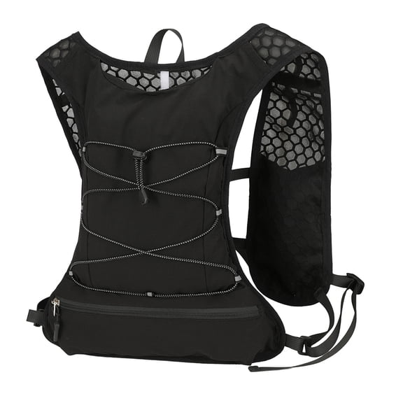 Hydration Backpack Large Capacity Ultralight Storage Knapsack Breathable Mountaineering Vest Bag Camping Sports Backpack (Black)
