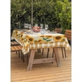 thumbnail image 3 of Outdoor Tablecloths with Umbrella Hole & Zipper, Summer Sunflowers Rectangle Tablecloth 60x120 Inch, Country Botanical Flowers Leaves Waterproof Table Cloth, Patio/Pool/Picnic Table Covers, 3 of 8
