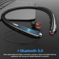 thumbnail image 2 of Bluetooth Headphones Wireless Neckband Headset,Neckband Headphones with Retractable Earbuds Noise Reduction Wireless Headset, 2 of 12