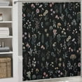 thumbnail image 2 of Boho Shower Curtains for Bathroom Black Cute Floral Waterproof Polyester Fabric Shower Curtain 72x72 Inch, 2 of 6