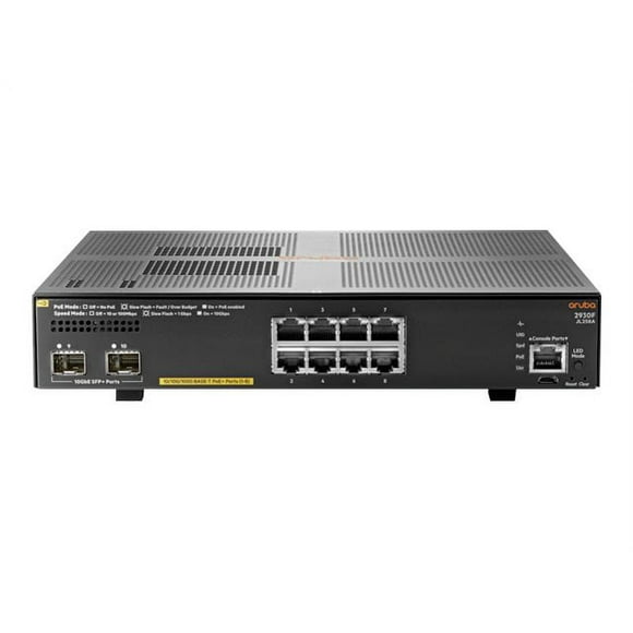 Aruba 2930F 8G PoE+ 2SFP+ 8-Port Managed Switch