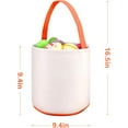 thumbnail image 6 of Easter Bunny Bag & Basket for Egg Hunts. Children's Tote Handbag Container with Dual Layer Bunny Ears Design, Excellent for Carrying Eggs, Candy, Gifts at Easter Party. (Cylinder Orange), 6 of 7