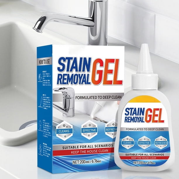 Limpiador en gel quitamanchas | Potente removedor de grasa y suciedad multiusos | Fórmula de limpieza profunda para cocina, baño, azulejos, lechada, sellos de lavadora | 200ml Gel Concentrado | Uso