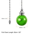 thumbnail image 2 of Uxcell Ceiling Fan Pull Chain Light Lighting Accessories Extension Ice Cracked Crystal Ball Pendant Green, 2 of 6