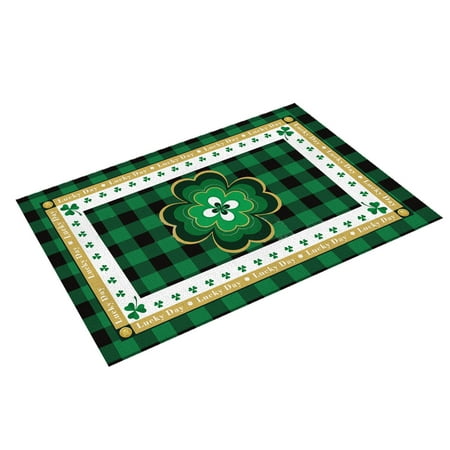 

St Patricks Day Decorations St. Patricks s Day Placemats Scandinavians Irish Day Plaid Decorative Placemats Insulated Tablecloths Clear Table Mate