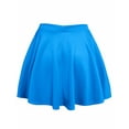thumbnail image 3 of J. METHOD Women’s Skater Skirt Elastic Waist Casual Mini Flared Swing Pleated Skirts Made in USA NEWSK06 Neon Blue M, 3 of 6