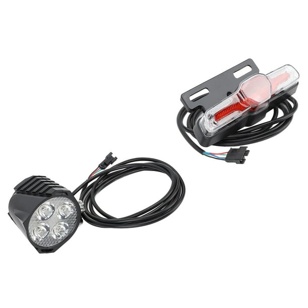 Juego De Faros Delanteros Y Luces Traseras ANGGREK Kit De Luces De Bicicleta Eléctrica De Alta Visibilidad Ecológica De 24-48 V Para Conducción Nocturna