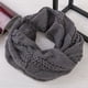 thumbnail image 2 of Bufanda de lana de dos círculos con cuello de punto para mujer cálida y gruesa para otoño e invierno, 2 of 8