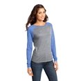 thumbnail image 4 of District Juniors Microburn Long Sleeve Raglan Tee-L (Deep Royal/ Heathered Nickel), 4 of 6