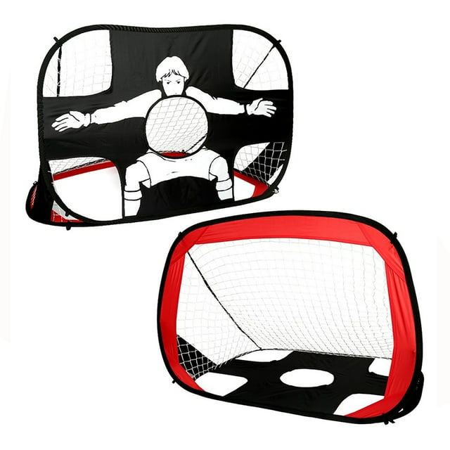 But de Soccer Portable à Double Usage, Cible de Soccer Pliable, Filet de But Portable, Filet de Soccer pour Enfants à Double Usage avec Cible