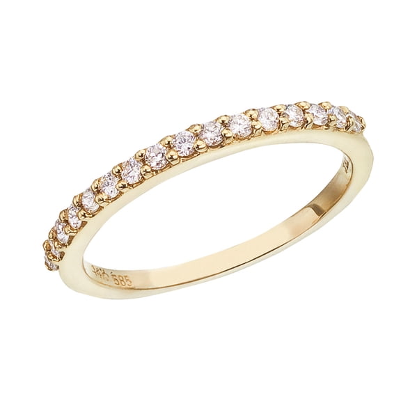 14K Yellow Gold Diamond Band Ring