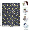 thumbnail image 4 of DarkBlue Cartoon Dinosaurs Space Pattern Blanket,Comfortable Soft Flannel Throw Blanket,All Season,Warm Lightweight Blankets for Sofa Bed Couch Living Room Chair,30"x40", 4 of 4