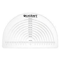 Circle Acrylic Ruler for Cutting Fabric Clear Acrylic Templates 11.8x7.9 Inch Circle Cut Ruler Multifunctional Sewing Rulers Curve Ruler Quilting Tool for Quilting Sewing Supplies-0.3cm Thick diy