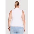 thumbnail image 4 of Women's Plus Size Compression Rib Mock Neck Tank Top, 4 of 4