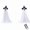 2PC, variant on Halloween decorations ghost standing figure decoration sign Halloween spooky yard ornament Halloween outdoor garden lawn party setup