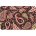 thumbnail image 1 of Pink Paisley Bath Rugs Absorbent Non Slip Door Mats Soft Carpet Washable Doormat for Kitchen Bathroom Entry Way Decor Accessories 16x24 Inch, 1 of 6
