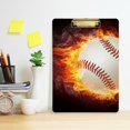 thumbnail image 6 of FMSHPON Baseball Clipboard Hardboard Wood Nursing Clip Board and Pull for Standard A4 Letter 13x9 inches, 6 of 7