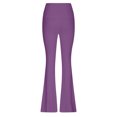 thumbnail image 4 of ZOIGHDA Womens Flare Yoga Pants High Waisted Bootcut Leggings Belly Control Soft Leggings for Workout Gym Casual(Purple,X-Large), 4 of 5