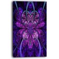 thumbnail image 2 of Blue and Purple Large Fractal Flower - Floral Canvas Art Print, 2 of 3