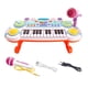 thumbnail image 2 of Juguete de teclado de piano con micrófono, instrumento musical, juguetes educativos tempranos para blanco, 2 of 9