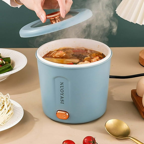 Suncoda Electric Cooking Pot, Hot Pot Mini Ramen Cooker 450W Noodles Cooker Multifunctional Pot for Cooking Pasta Soup Portable Pot with Over-Heating